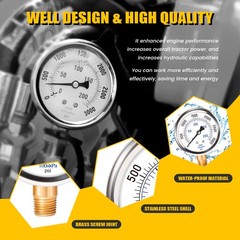 Replace for KUBOTA HST Boost Kit W/Gauge HST Hydraulic Shims Fit for KUBOTA MX