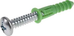 50PK Everbilt #14-16 x 1-1/2 in. Plastic Drywall Anchors with Screws 803832