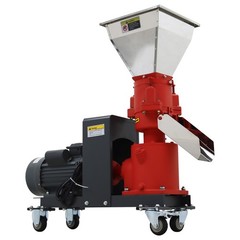 6mm Sheep/Pig Feed Pellet Mill Machine with Stainless Square Hopper 3Roller 220V