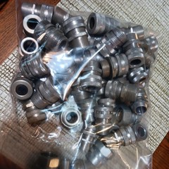 New Pyle National (LOT OF 50) ALUMINIUM CONNECTORS unmarked variety of sizes