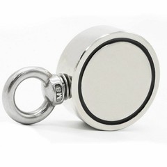 500lbs Pulling Force Round Double Sided Fishing Magnet Super Strong Neodymium