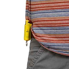 BURN Pepper Spray 0.5oz Keychain Security Case Molded Yellow 2 PACK