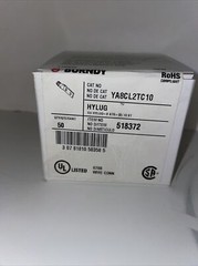 Box Of 50 Lugs Burndy 2-Hole Compression Lug Copper 8 AWG 5/8″ YA8CL2TC10