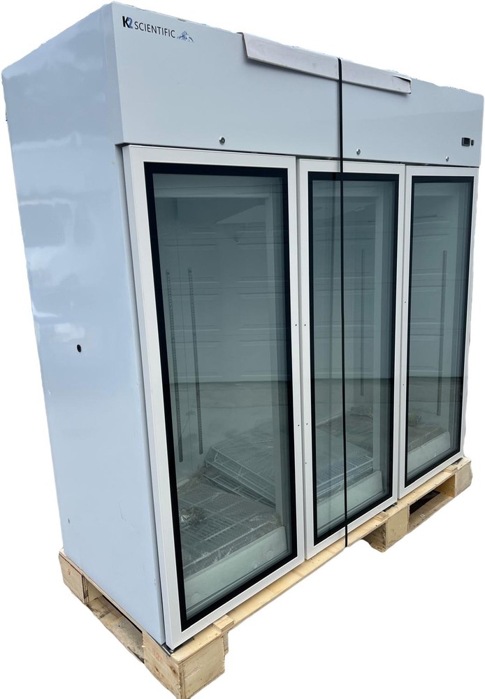 K2 Scientific K273GDR 73 Cu. Ft. High Performance Glass Triple Door Refrigerator