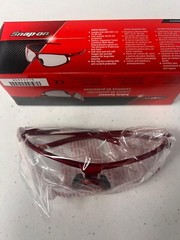 Safety Glasses Snap-on (Red Frame/ Clear Lens) Anti-Fog GLASS60R