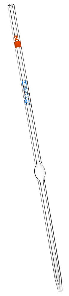 Eisco Labs 2ml Volumetric Pipette, Class A – Borosilicate Glass