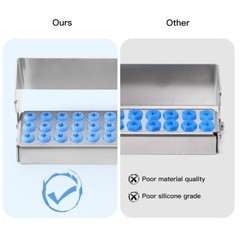 AZDENT Dental Burs Holder Block Disinfection Box 8Hole/30Hole 135℃ Autoclavable
