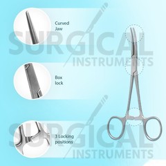 100 Kelly Hemostat Forceps Curved Surgical & Veterinary Economy 6.25” German GR