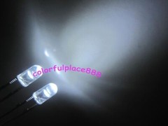 3mm Flangeless Red Yellow Blue Green White Warm Orange UV Pink Water Clear LED