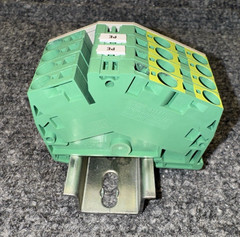 Weidmuller ZPE 6-2/3AN 6mm² DIN Rail PE Ground Terminal Block Assembly