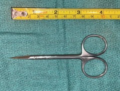 Aesculap BC106R Iris Delicate Pattern Straight Sharp / Sharp Scissors, 4-1/2″