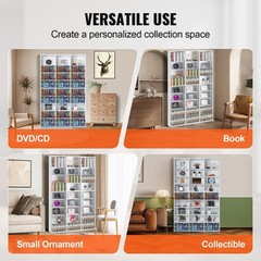 Media Storage Cabinet, 9 – layer DVD Shelf Holds up to 756 CDs, Adjustable CD