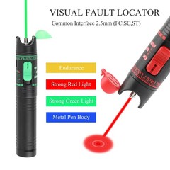 13PCS Fiber Optic Cable Test Kit VFL 15KM/30KM FTTH Red/Green Light with Adapter