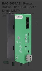 KMC Controls BAC-5051AE BACnet Router IP Dual Ethernet Single MS/TP 24VAC/VDC