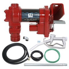 15GPM 12V Fuel Transfer Pump DC Gasoline with Nozzle Kit for Gas Diesel Kerosene