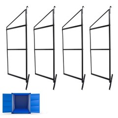 4pcs Universal Shipping Container Shelving Brackets Powder Coated 19.6”x59.3”