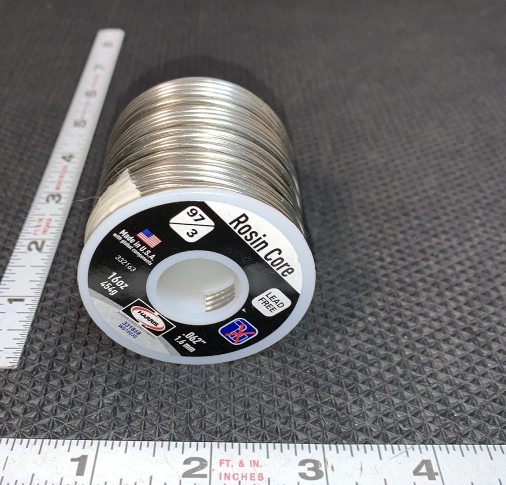 Harris 331868 (1 lb) 97/3 Rosin Flux Core Solder Wire 331868 0.062″ 97%