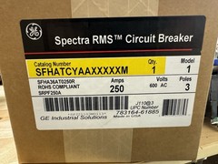 SFHA36AT0250 GE 250 Amp Frame 600V 3 Pole Bolt On Circuit Breaker New in Box