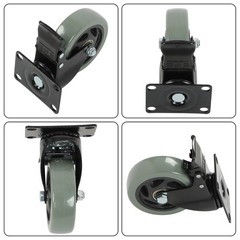 4PCS Heavy Duty 4″ Caster Wheels Capacity with brake