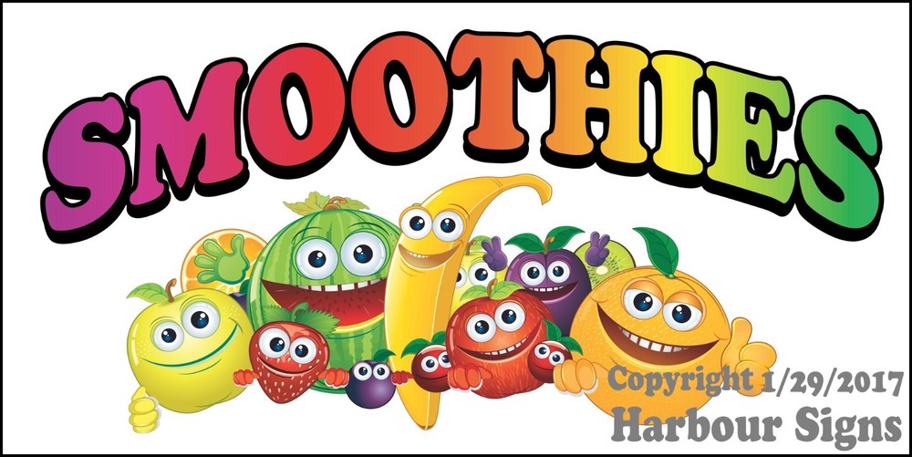 Smoothies DECAL (CHOOSE YOUR SIZE) Concession Food Truck Vinyl Sign Sticker