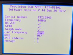 GW Instek LCR8110G 20Hz to 10MHz Precision LCR Meter w/ NIST calibration *mint*