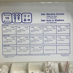 Dycon M2, M2.5, M3, M4 Fasteners with 2485 pcs. See exact list in Description.