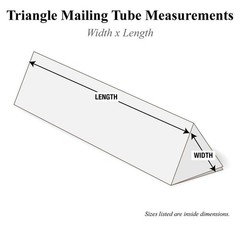 Partners Brand PMTM336 Triangle Mailing Tubes, 3″ x 36 1/4″, Oyster White (Pa…