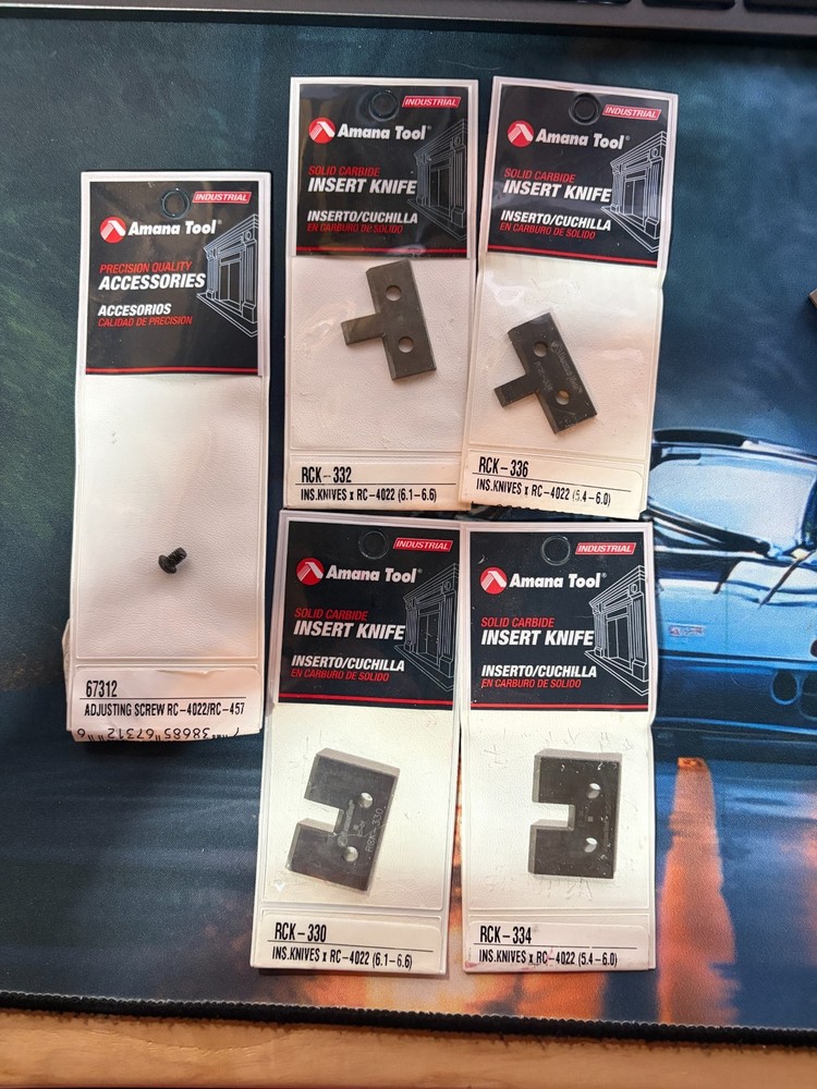 Amana Tool RCK-332 & RCK-330 + RCK-336 & RCK-334 plus adjustment screw.