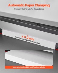 VEVOR Electric Hydraulic Paper Cutter 28 in & 3.03 in Cutting Width & Thickness