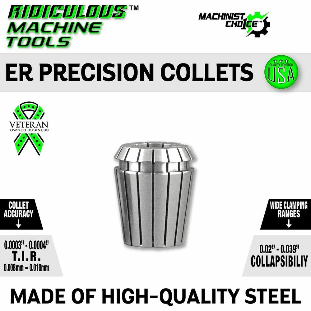 High Precision 16.0MM ER 25 Spring Collets (0.0003) For CNC Machine Top Quality