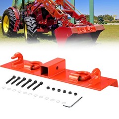 Bolt-On Tractor Bucket Hooks w/ 2″ Receiver | 4000LB D-Rings & 4700LB Hooks