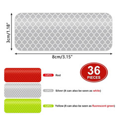 36 Pcs High Visibility Reflective Tape Stickers for Car Trailer Truck Bike