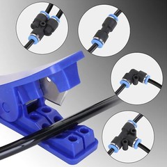 14 PCS Air Line Tubing Kit 5/32 Inch OD x 32.8 Feet Push To Connect Fittings