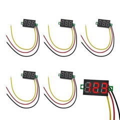 5 PCS Mini Digital Voltage Meter DC 0-30V LED Display Voltmeter