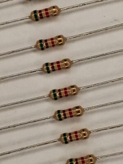 60pcs Carbon Film Resistor 5.1K Ohm 5% 1/4W Axial