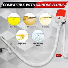 Portable Cordless Fuel Transfer Pump – Auto-Stop, 3.8 GPM, Battery/USB, 51″ Hose