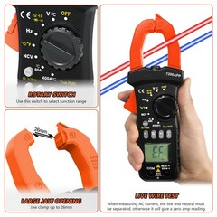BTMETER Digital Clamp Meter TRMS Multimeter AC DC Volt Amp Ohm NCV Data Logging