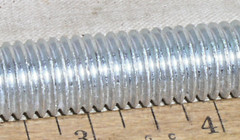 5/8″-11 THREAD x 10″ INCH LENGTH FULL FULLY THREADED ROD STUD BOLT STEEL ZINC PL