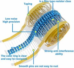 10 Pieces 1 Watt 1% metal film resistors Over 200 Various Value