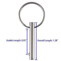 Small Quick Release Pin 3/16″ Stainless Steel Bimini Top Marine Hardware 4 Pack