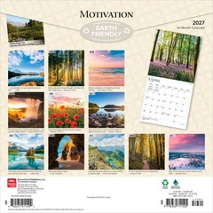Motivation | 2027 12×24″ (Hanging) Monthly Wall Calendar | Foil Stamped Cover
