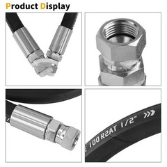 1/2″ x 4,000 PSI (3/4-16) Hydraulic Hose Assembly with Female JIC37° Swivels