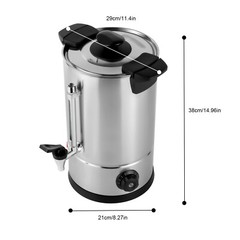 2.11-Gallon Stainless Steel Coffee Urn Commercial Dispenser for Tea Coffee Cater
