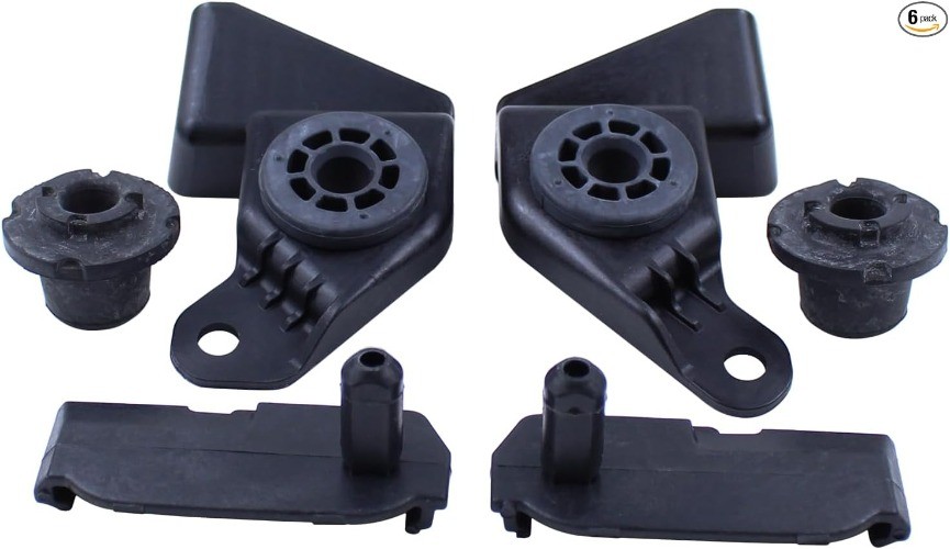 Radiator Upper Bracket Insulator Mount Bracket w/Lower Rubber Cushion Bushings S