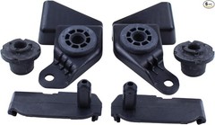 Radiator Upper Bracket Insulator Mount Bracket w/Lower Rubber Cushion Bushings S