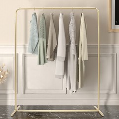 Golden Vintage Clothing Storage Shelf Garment Rack Clothes Hanger Industrial