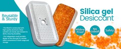 40Gram Silica Gel Canister, Reusable Desiccant Dehumidifier (Orange to Green)