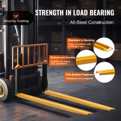 VEVOR Pallet Fork Extensions Forklift Extensions 84″ x 4.5″ Heavy Duty Steel