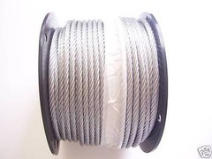 Galvanized Wire Rope Cable 3/8″, 7×19: 25, 30, 35, 40, 45, 50, 100 ft Coil