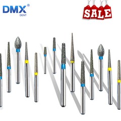 5 Pcs DMXDENT Dental Diamond Burs for High Speed Handpiece Friction Grip 1.6mm